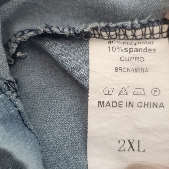 Cupro Bronamina Sleeveless Denim Blue Zip Up Dress - Picture 4 of 7